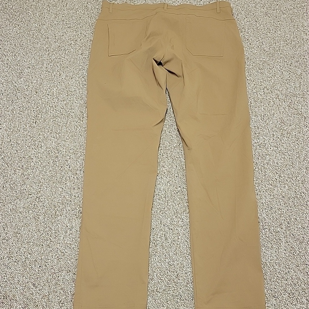 American Tall Men's 5 Pocket Tan Traveler Pants, Sz 40 X 36. vacation business - Picture 2 of 7